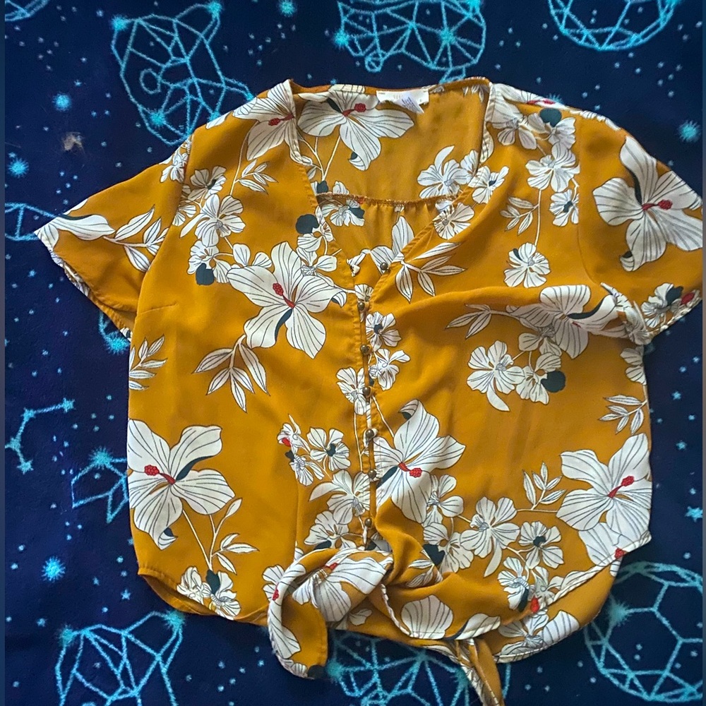 Floral tie crop top!